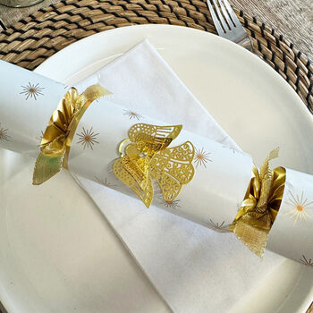 Gold Angel Jewel Christmas Crackers Set Of Six, 3 of 7