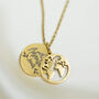 Personalised 'Adventure Awaits' World Map Necklace, thumbnail 5 of 11