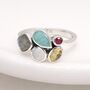Sterling Silver Faceted Multi Gemstone Ring, thumbnail 1 of 9