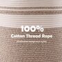 58 L Brown Cotton Rope Woven Storage Basket, thumbnail 6 of 8