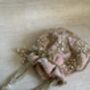 Pink Velvet Handcrafted Potli Bag, thumbnail 8 of 9