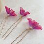 Pink And Purple Flower Hair Pins, thumbnail 5 of 9
