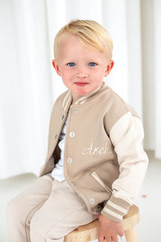 Child's Embroidered Personalised Name Bomber Jacket, 10 of 12