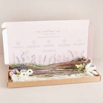 Long Stem Pastel Dried Flower Letterbox Bouquet, 3 of 4