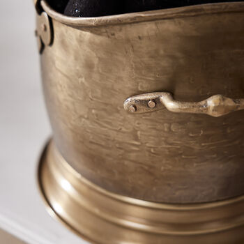 Vintage Style Brass Fireplace Bucket, 4 of 6
