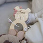 Personalised Wooden Natural Teddy Motor Pull Toy, thumbnail 1 of 3