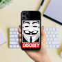 Guy Fawkes Disobey iPhone Case, thumbnail 1 of 2