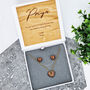 Woodgrain Heart Necklace And Earring Set, thumbnail 1 of 3