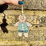 Wooden Personalised Gingerbread Character, thumbnail 2 of 5