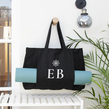 Monogrammed Organic Yoga Tote Bag, 2 of 12