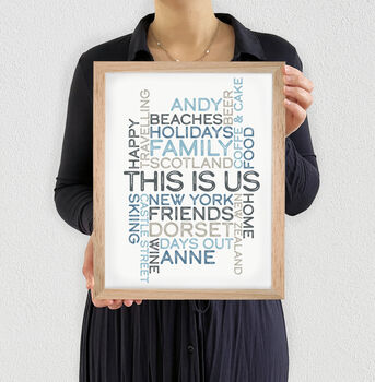 Personalised Word Art Handmade Poster, 8 of 12