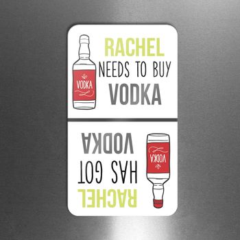 Personalised 'Got Vodka' 'Need Vodka' Flip Magnet, 2 of 2