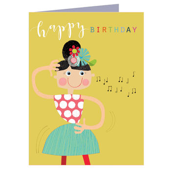 Mini Glittery Strictly Come Dancing Birthday Card, 2 of 4