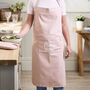 Personalised Rose Blush Cotton Apron, thumbnail 3 of 8