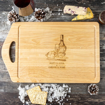 Personalised Cheese And Wine Board For Couples, 6 of 6