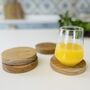 Natural Wood Drinks Coasters Set Four, thumbnail 4 of 4