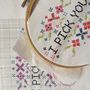 'I Pick You' Cross Stitch Your Own Valentine Card, thumbnail 6 of 6