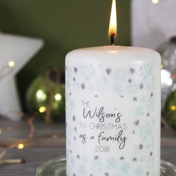 First Christmas As A Family Snowflake Candle, 4 of 6
