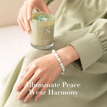 Jade Silver Bracelet And Crystal Candle Gift Set, 4 of 10