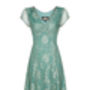 Vintage Style Aqua Lace Special Occasion Dress, thumbnail 2 of 6