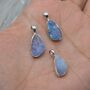 Blue Opal Pendant: Sterling Silver, Teardrop, thumbnail 4 of 8