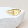 Personalised 9ct Yellow Gold Heart Signet Pinky Ring, thumbnail 2 of 5