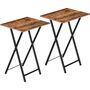 Set Of Two Side Table Folding Coffee Tables End Desk, thumbnail 8 of 9