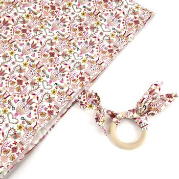 Baby Blanket, Wipes Teether Set Liberty Of London Print, 5 of 9