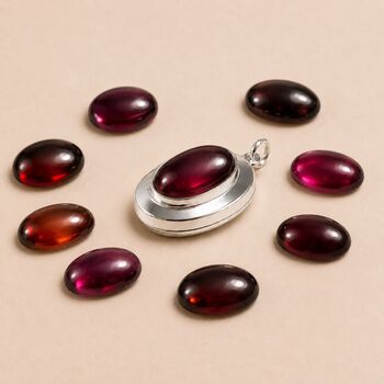 Personalised Sterling Silver Garnet Gemstone Photo Locket Necklace, 3 of 6