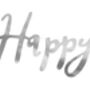 Silver Happy Birthday Banner, thumbnail 3 of 3