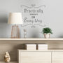 'Practically Perfect' Wall Sticker, thumbnail 1 of 6