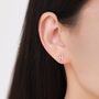 Mismatched Electric Guitar And Music Note Stud Earrings In Sterling Silver, thumbnail 2 of 10