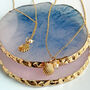 Gold Plated Shell Necklace With Pearl Detail, thumbnail 2 of 6