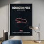 Donington Park F1 Track Print F1 Gift, Father's Day Gifts, thumbnail 1 of 2