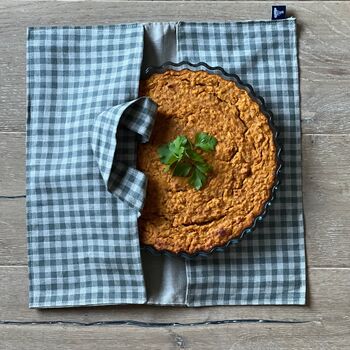 Linen Pie Tote Bag Eco Friendly Pie, Quiche Carrier, 2 of 5