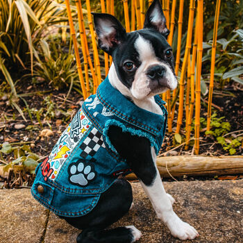 Personalised Hand Painted Dog Denim Jacket, 2 of 12