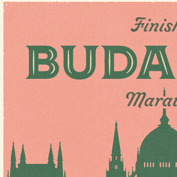 Personalised Budapest Marathon Print, Unframed, 4 of 6