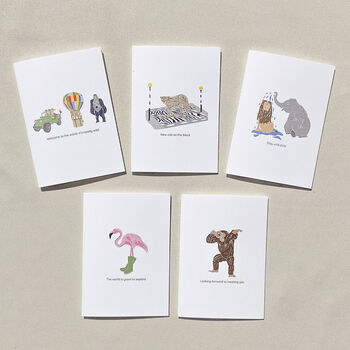 Safari Print Baby Muslin Gift Set With Card, 3 of 10