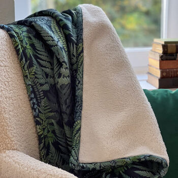 Luxury Thick Super Soft Throw Warm Blanket Ferns Floral, 3 of 7