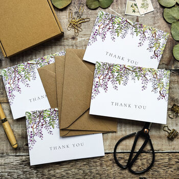 Wisteria Lilac Thank You Cards And Envelopes, 5 of 6