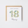 Personalised Happy 70th Birthday Card Liberty Style *Age Options, thumbnail 2 of 11