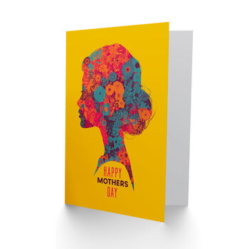 Mum Floral Silhouette Colourful Mother's Day Card, 2 of 6