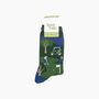 Golf Course Bamboo Socks In Green, thumbnail 4 of 4