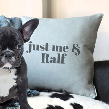 Personalised 'Just Me And My Pet' Cushion, 3 of 4