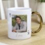 Personalised King And Queen Photo Gold Handle Mugs, thumbnail 3 of 4
