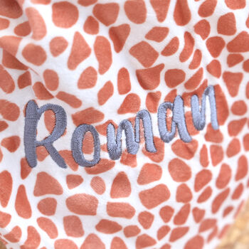 Personalised Giraffe Comforter – Baby Lovey Blanket, 8 of 9