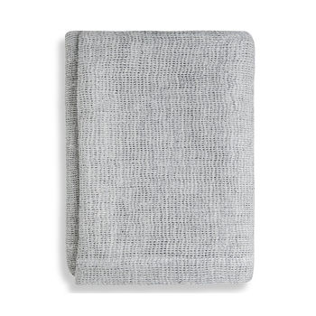 Silver Soft Linen Jacquard Throw, 3 of 3