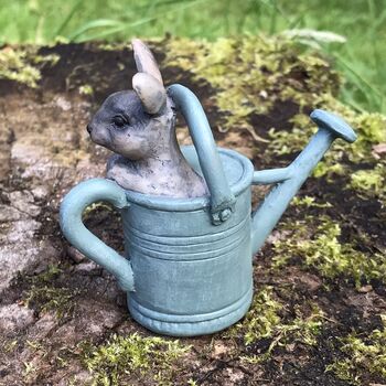 Two Bunny Watering Can Fairy Garden Ornaments In Bag, 5 of 8