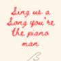 A4 Print Billy Joel, Sing Us A Song You're The Piano Man, thumbnail 5 of 6