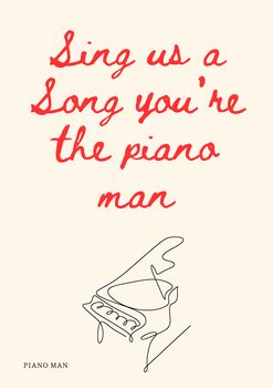 A4 Print Billy Joel, Sing Us A Song You're The Piano Man, 5 of 6